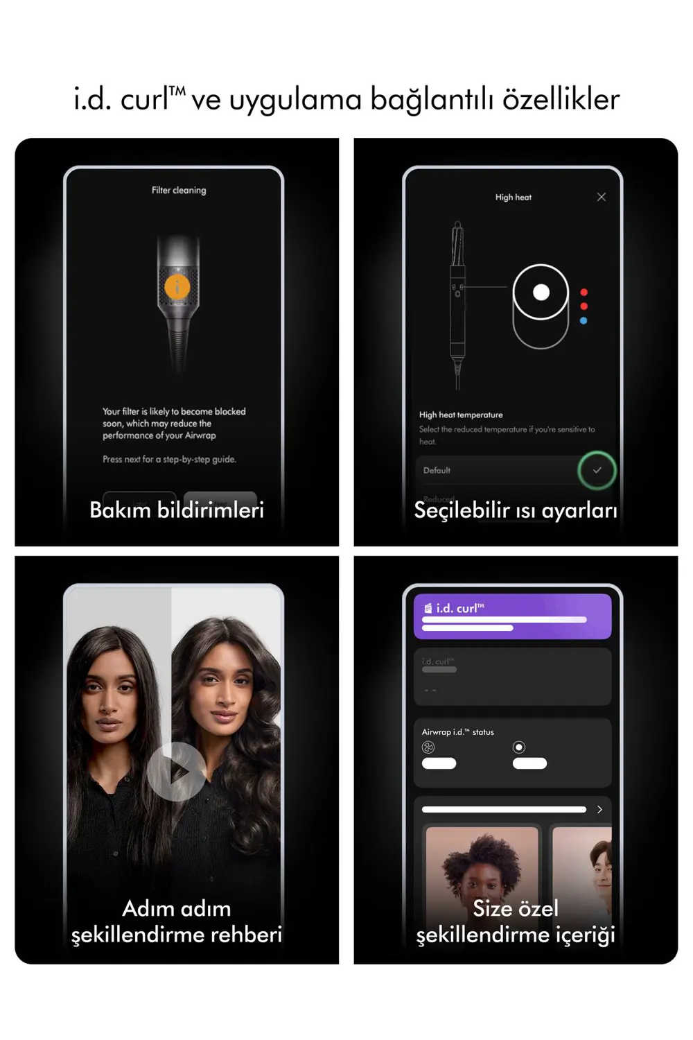 Airwrap i.d.™ saç şekillendirme ve kurutma seti - Kıvırcık+Buklel