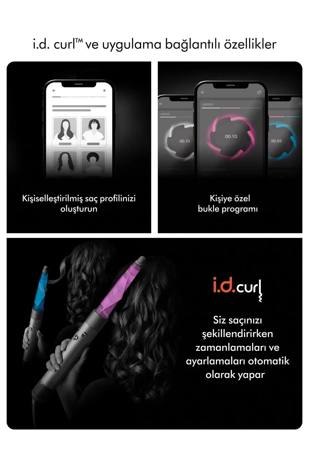 Airwrap i.d.™ saç şekillendirme ve kurutma seti - Kıvırcık+Buklel