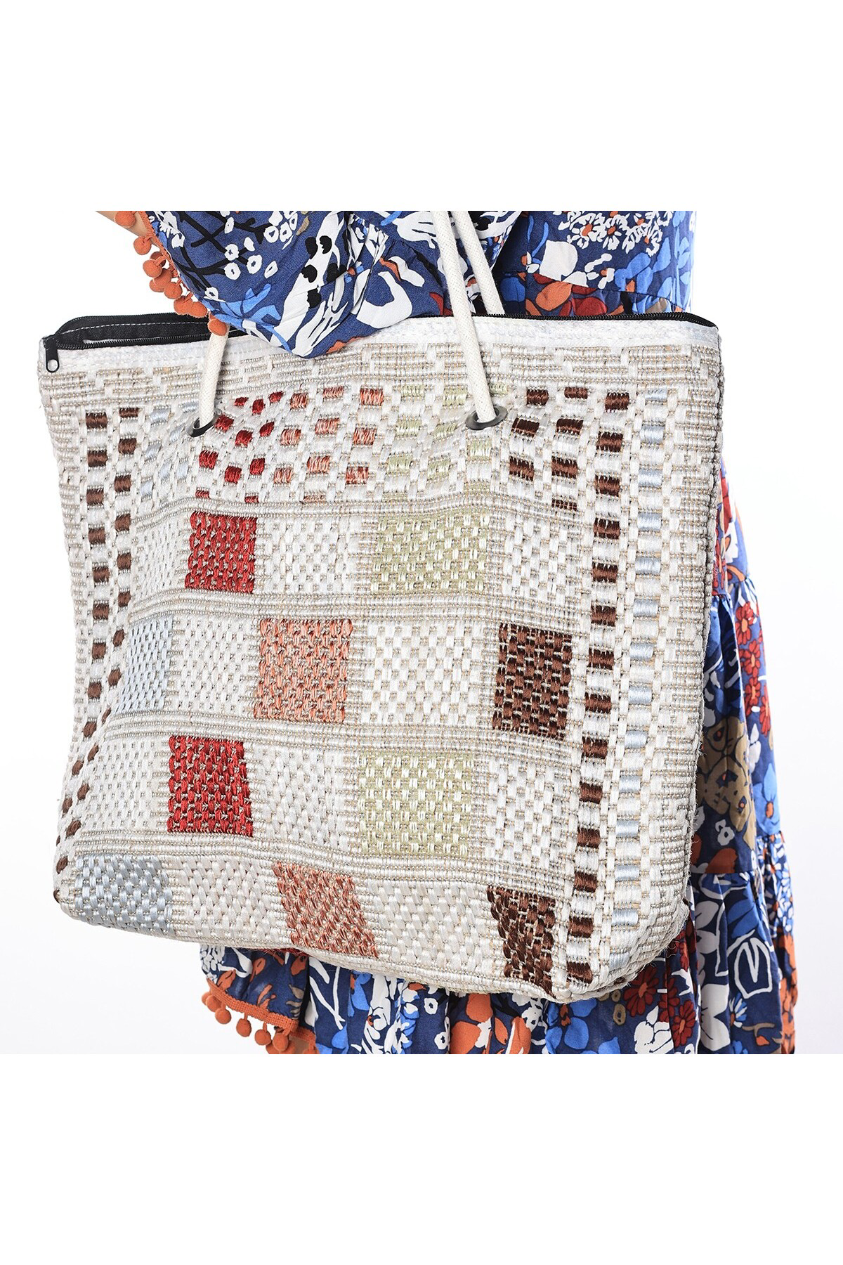 Erbilden Ajda Renkli Plaj Çantası