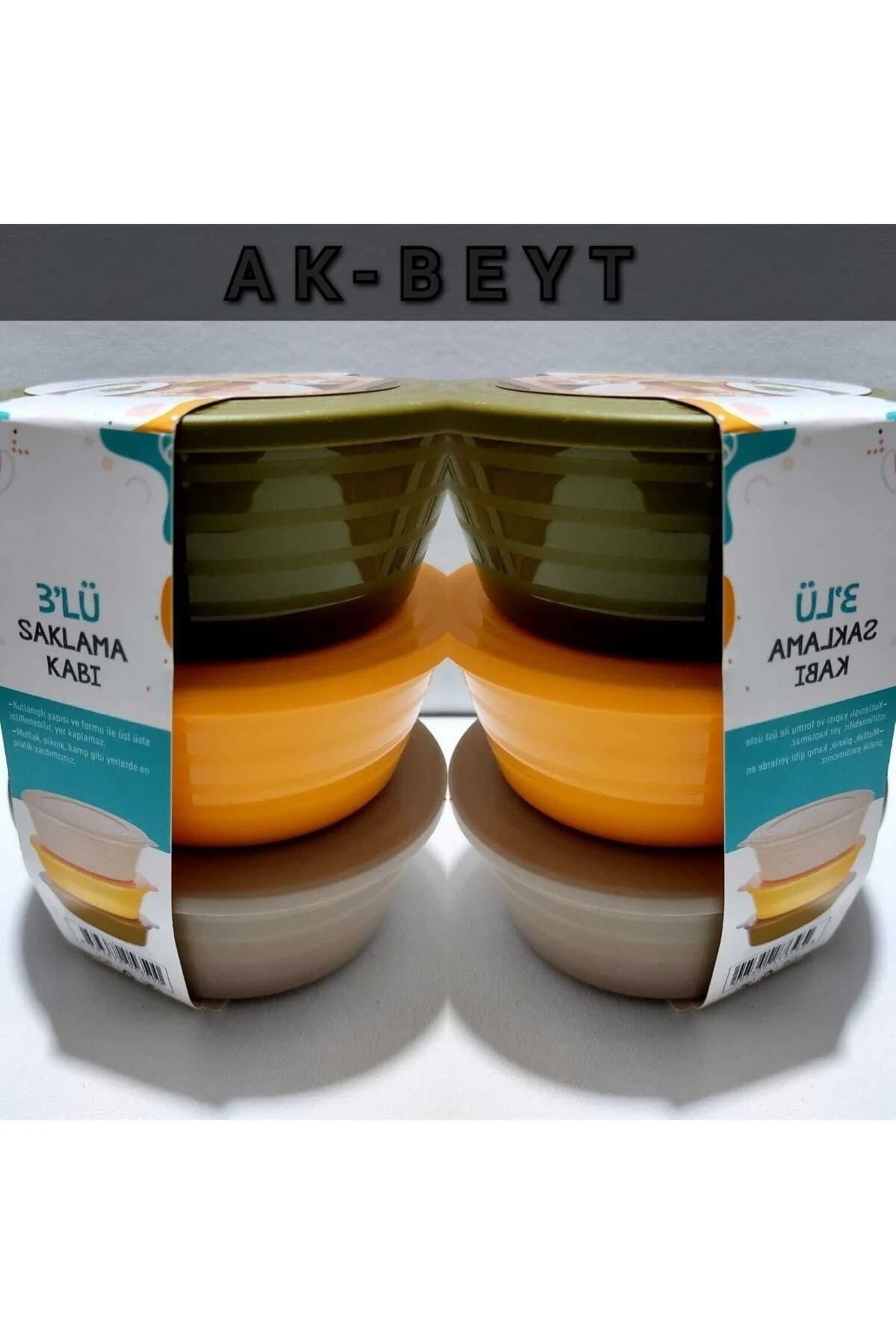 Ak-beyt 3'lu Saklama Kabı