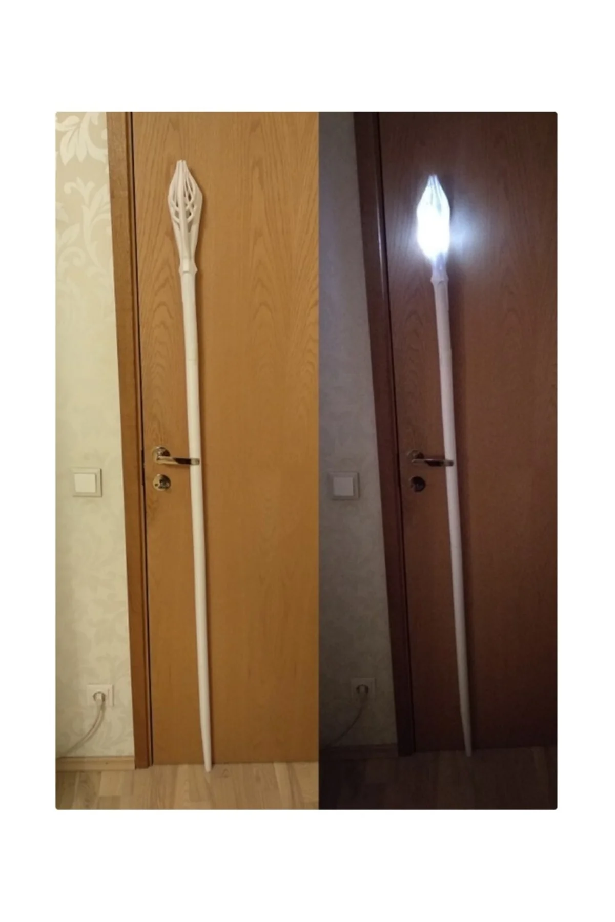 Ak Büyücü Gandalf'ın Beyaz Asası Işıklı 150 Cm Yüzüklerin Efendisi (DEV BOY)