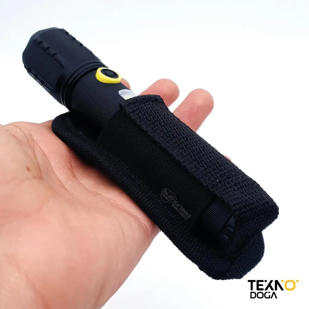 Akar Kemer Askılı Kumaş El Feneri Taşıma Kılıfı A7227