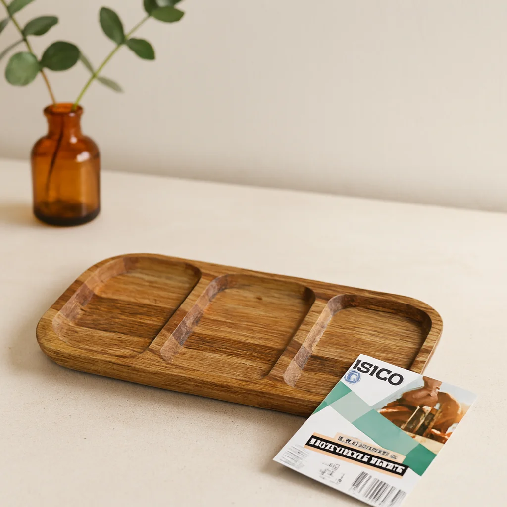 Akasya 3 Bölmeli Ahşap Servis Tepsisi 25x14 cm Fiyatı, Yorumları ve Özellikleri