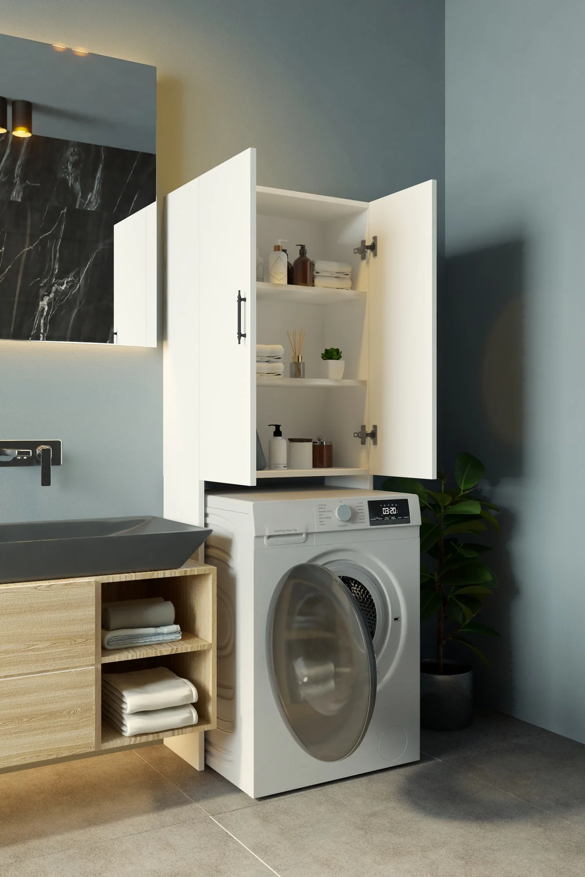 Akasya Çamaşır Makineli Dolap