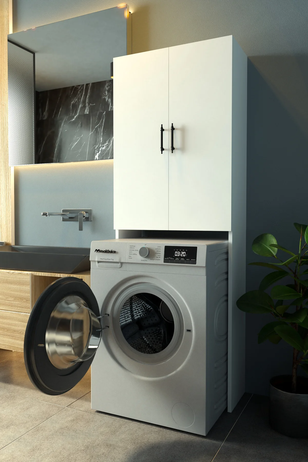 Akasya Çamaşır Makineli Dolap