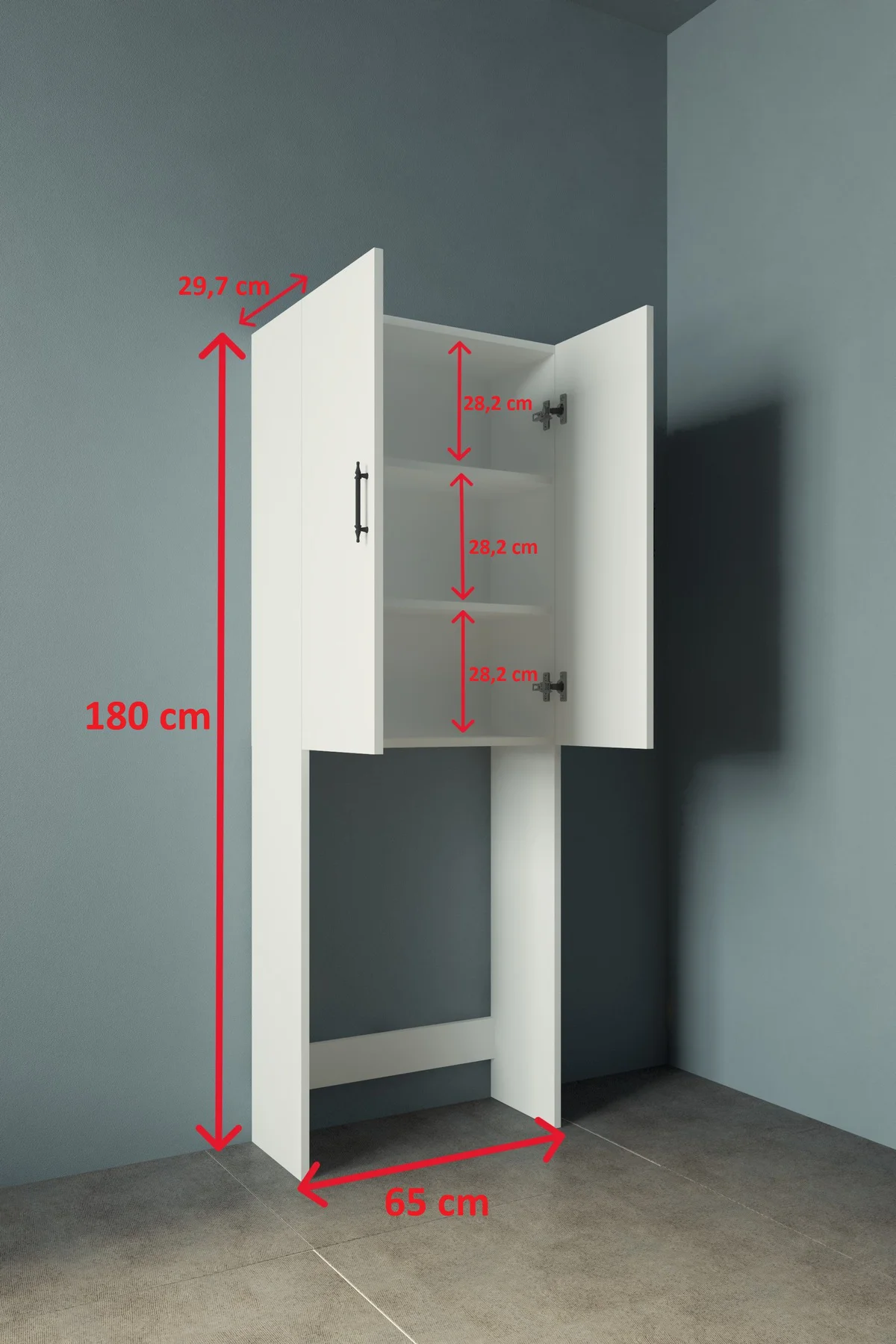 Akasya Çamaşır Makineli Dolap