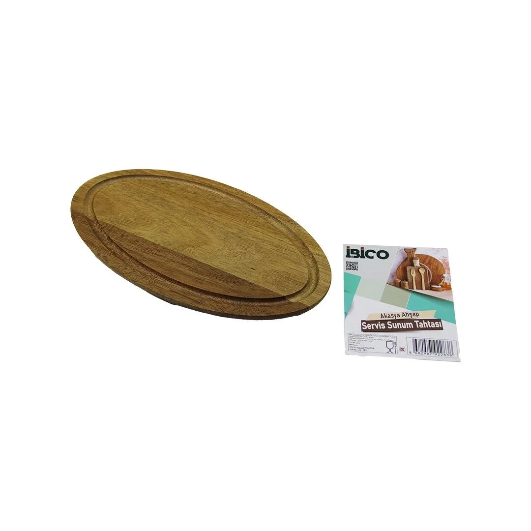 Akasya Oval Ahşap Servis Sunum Tepsi - Tahtası  Mini Tepsi   25 X 14 X 1.4cm Bx40 Fiyatı, Yorumları ve Özellikleri