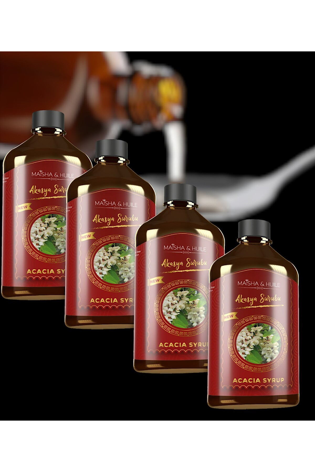 Aleyna Baharat Akasya Şurubu 150 Ml - Acacıa Syrup 4 Adet