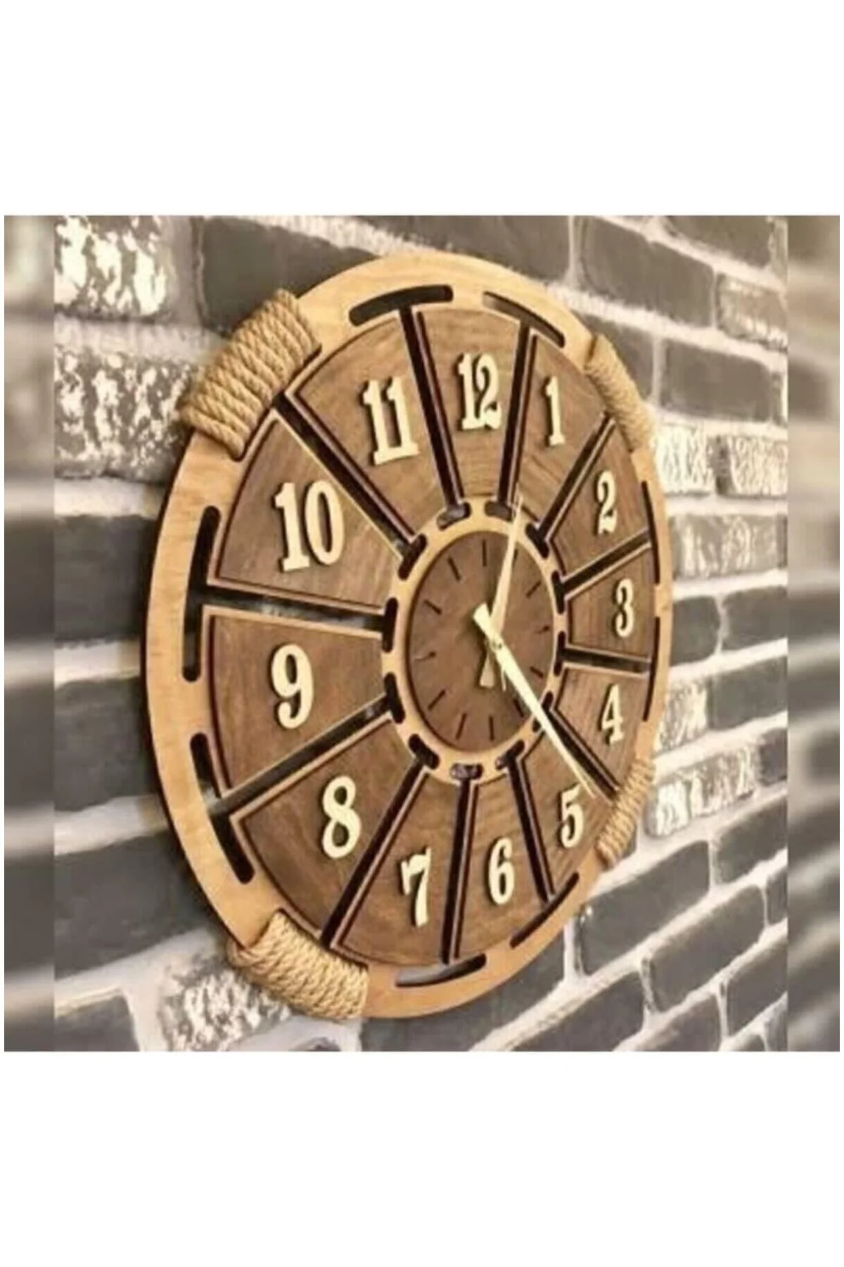 Akçaağaç Dekoratif Ahşap Duvar Saati 40X40 Cm Akçaağaç