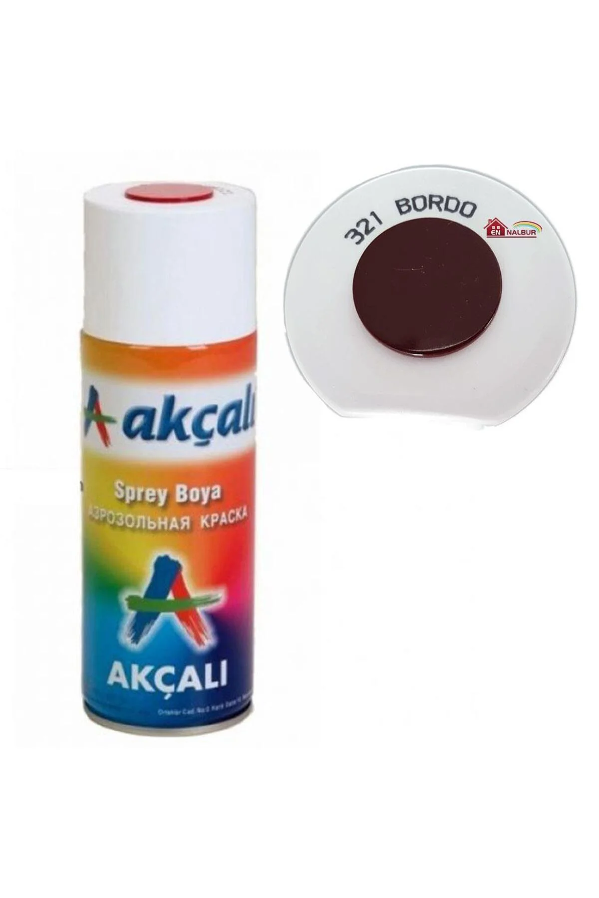 Akçalı Sprey Boya 400 Ml 321 Bordo