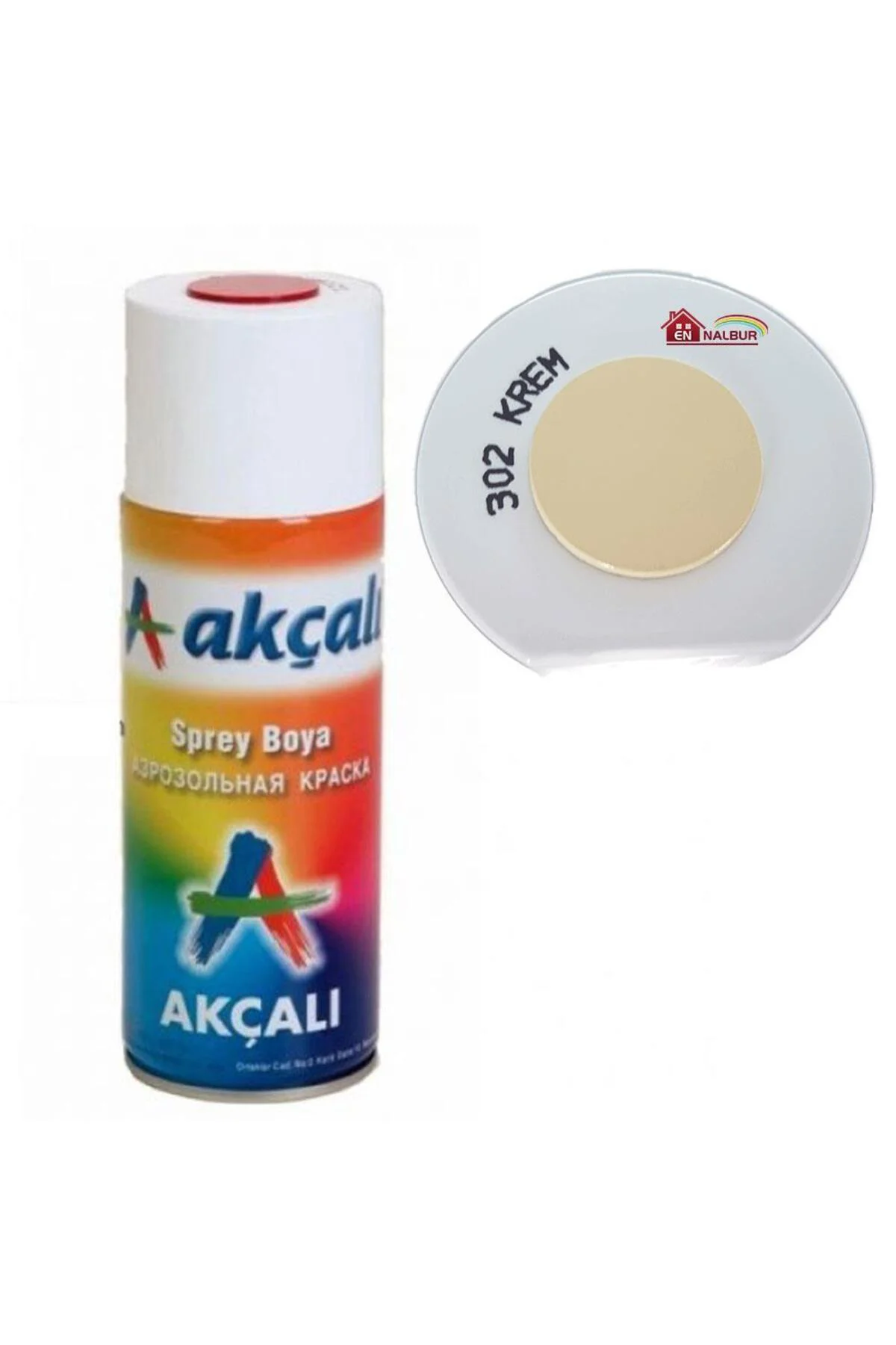Akçalı Sprey Boya 400 Ml 302 Krem