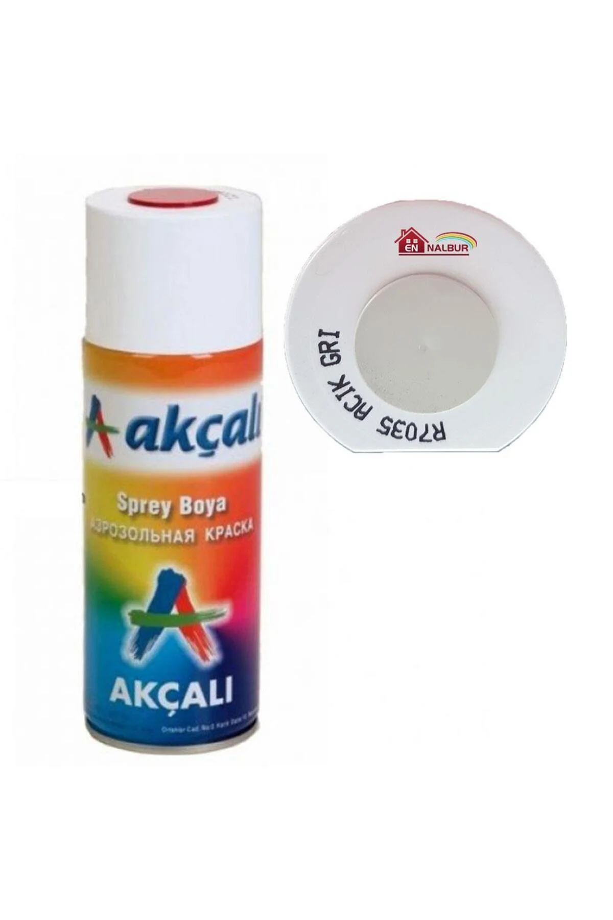 Akçalı Sprey Boya 400 Ml 7035 Açık Gri