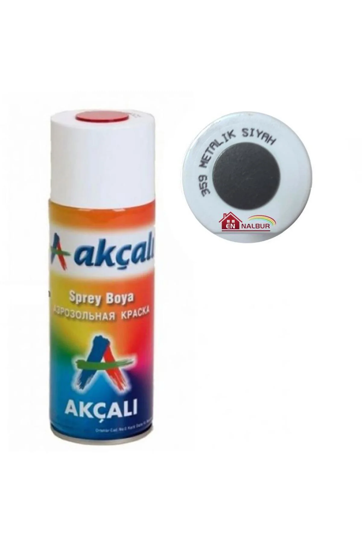 Akçalı Sprey Boya 400 Ml 359 Metalik Siyah