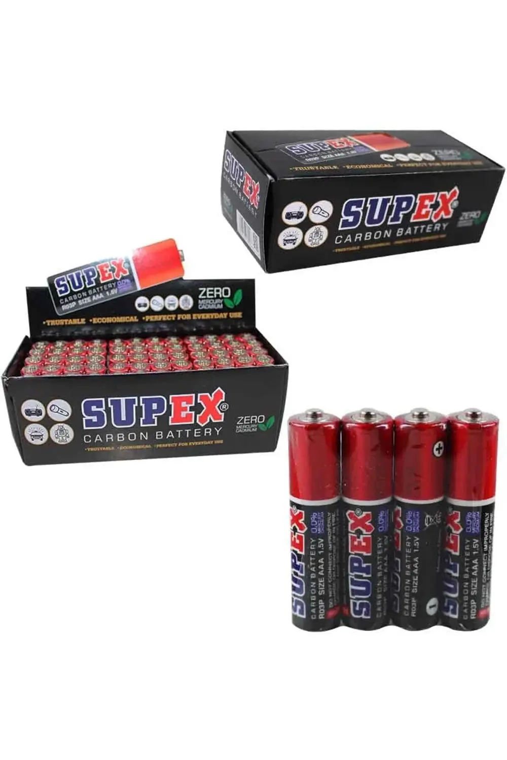Akdenizpos  Kg01 Supex R03 1.5 Volt Aaa Çinko Karbon Ince Kalem P