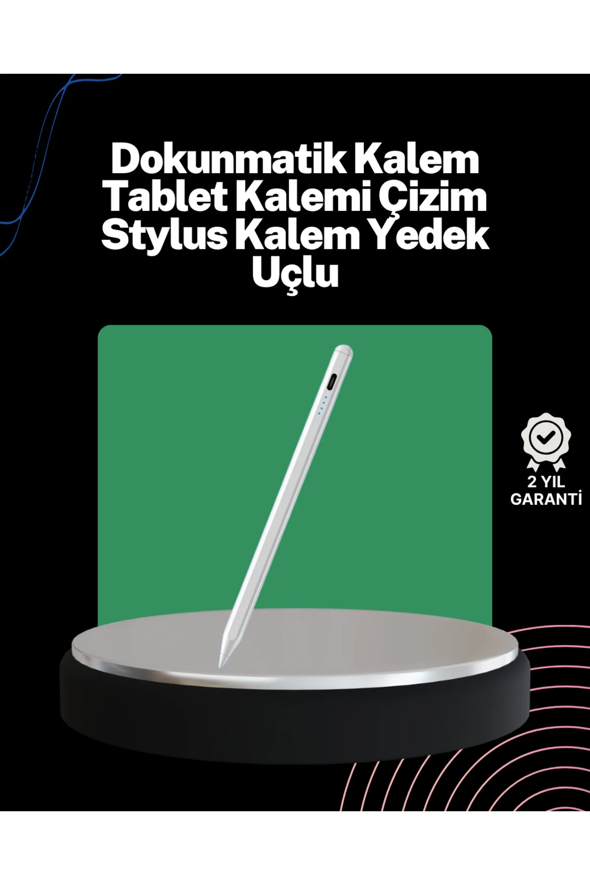 Akıcı Yazı ve Çizim için Eğim Sensörlü Dijital Kalem – 20 Saat Ke