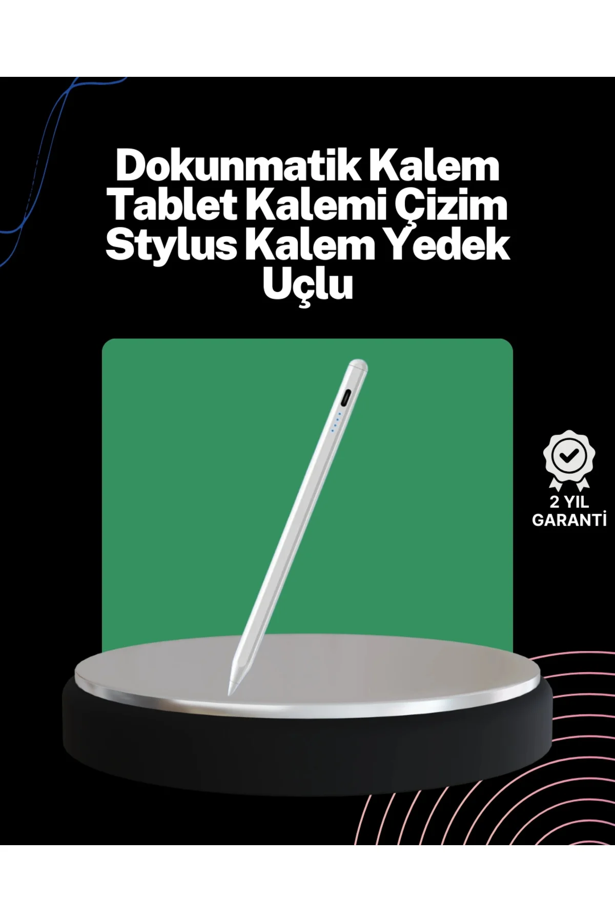Akıcı Yazı Ve Çizim Için Eğim Sensörlü Dijital Kalem – 20 Saat Ke