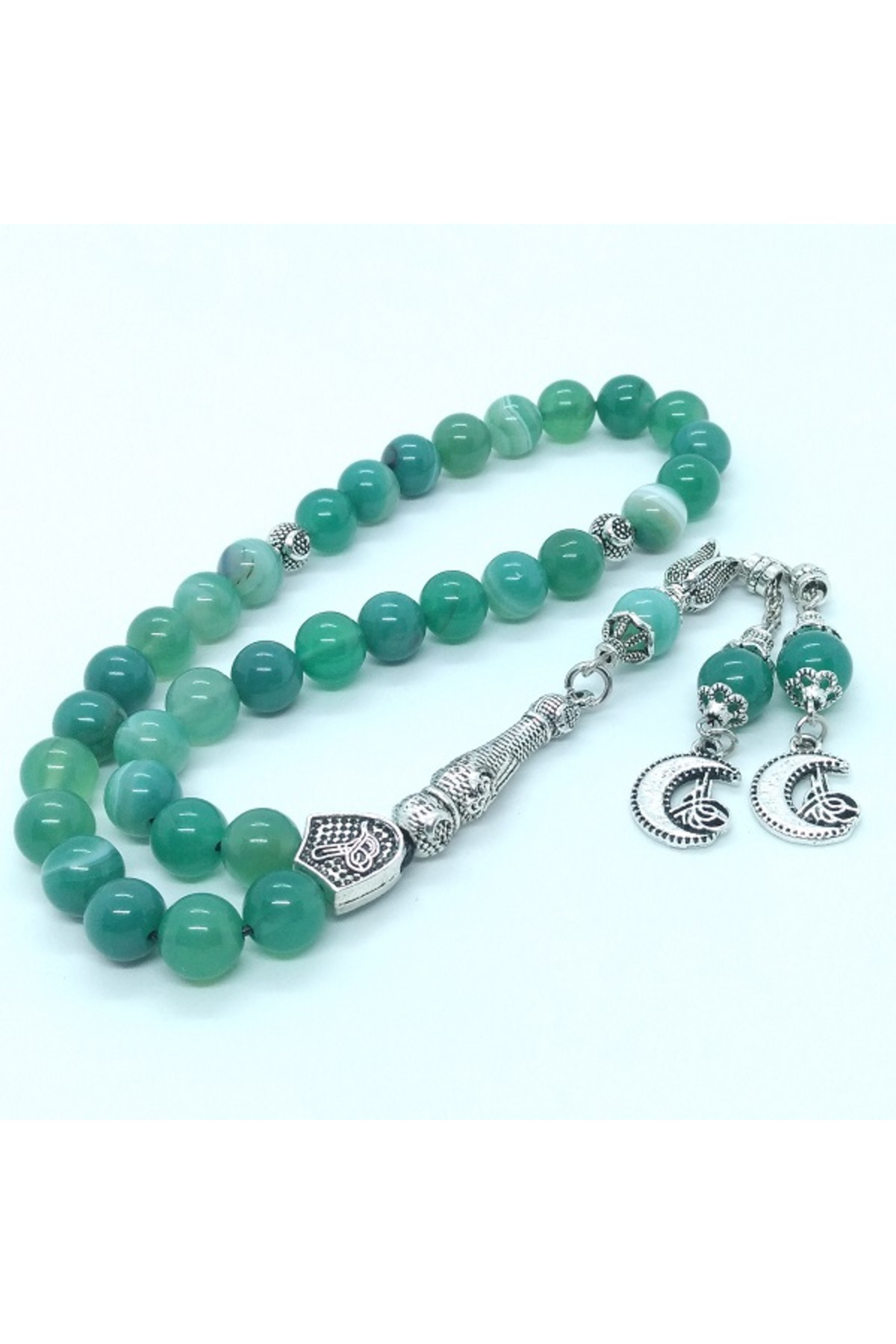 Taşlı İşler Akik Doğal Taşlı Tespih, Özel Püsküllü, 8 Mm...