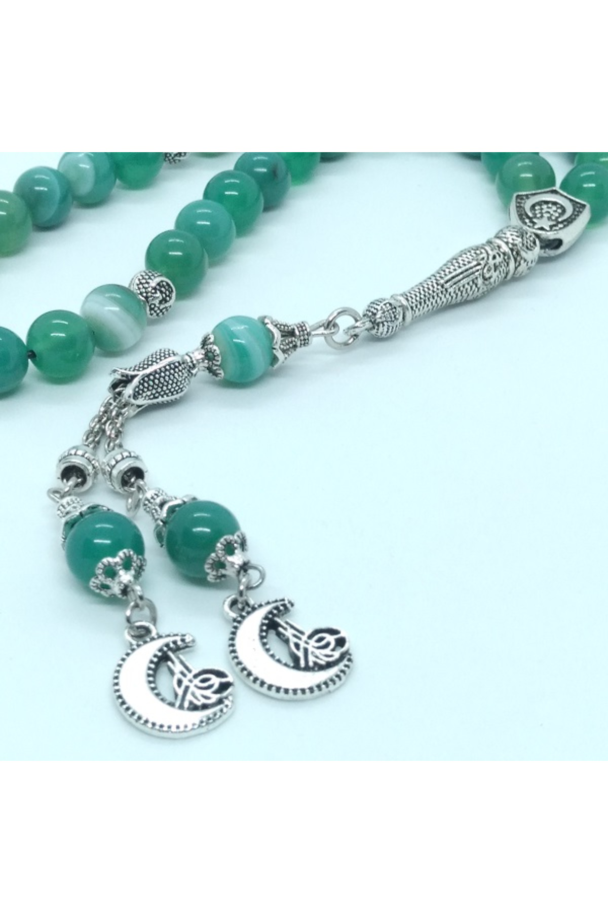 Taşlı İşler Akik Doğal Taşlı Tespih, Özel Püsküllü, 8 Mm...