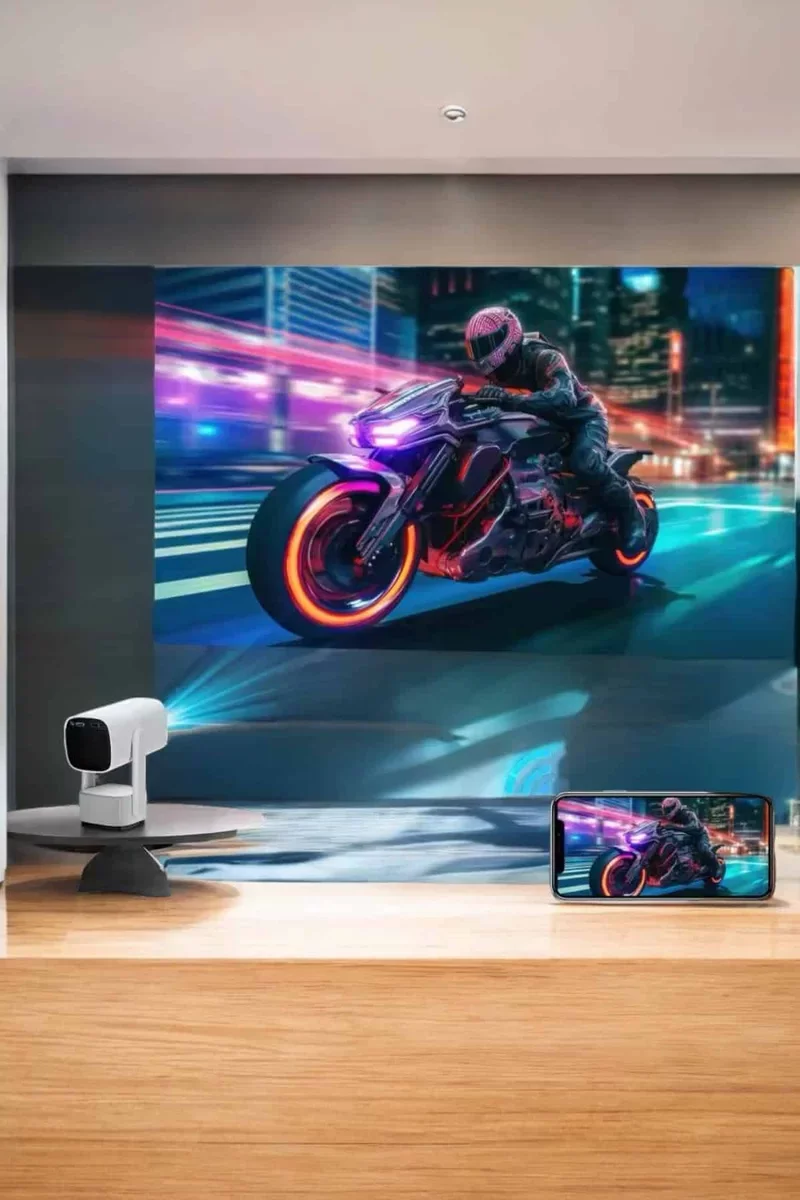 Akıllı 4K HD Taşınabilir Sinema Projektörü - Evde Sinema Deneyimi