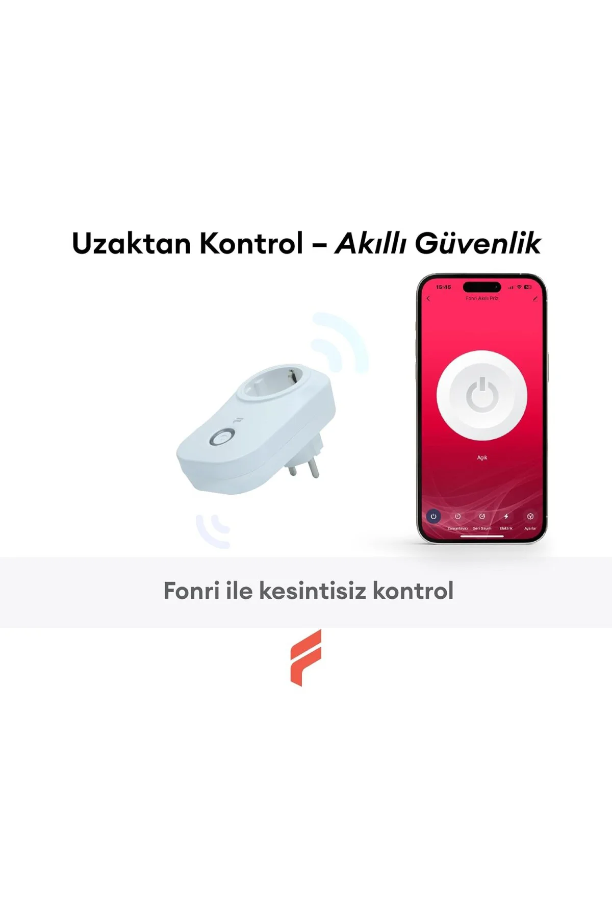 Akıllı Akım Korumalı Priz 2'li Set (16 AMPER), Wifi, Uzaktan Kontrol, Enerji Tüketim Takibi