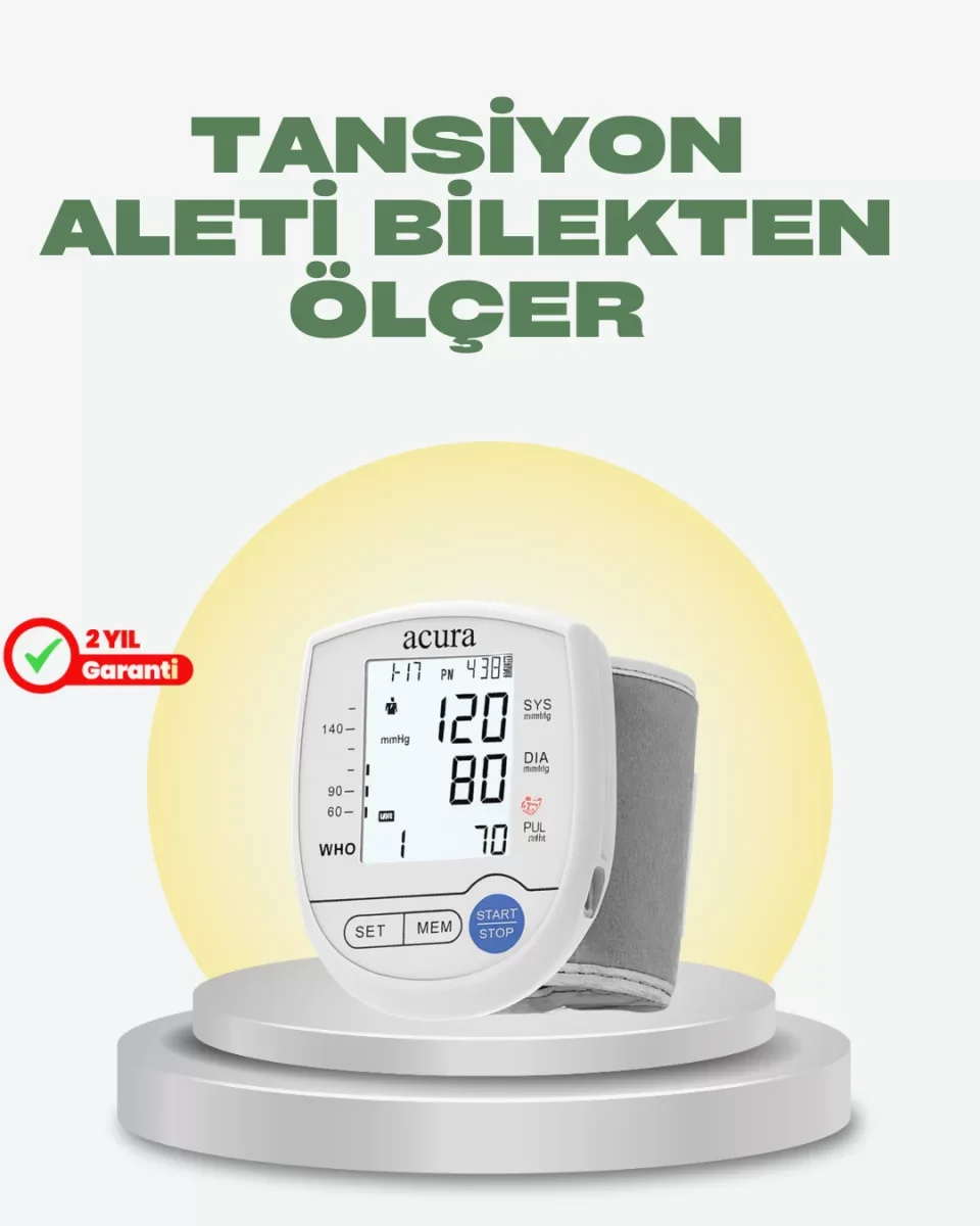 Akıllı Bilek Tansiyon Aleti Hem Şarjlı Hem Pilli Kolay Ölçüm - Lisinya