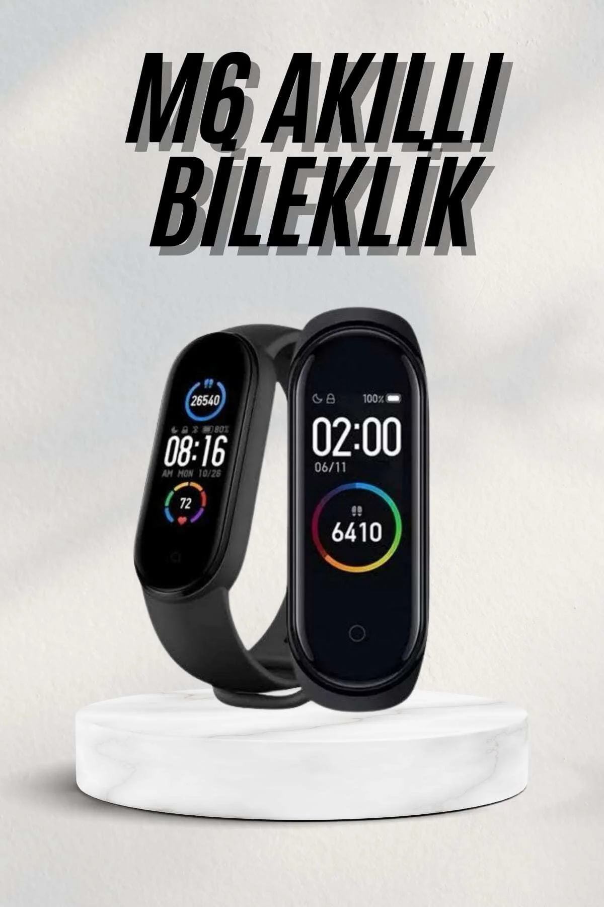Akıllı Bileklik Android ve İOS Uyumlu Bildirim ve Çağrı Görme Spo