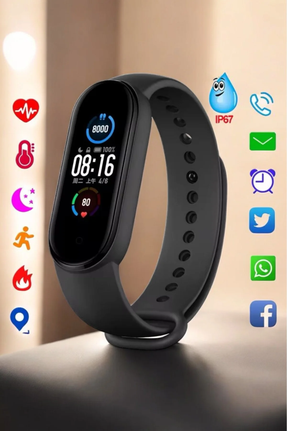 Akıllı Bileklik Fitness Ve Sağlık İçin Akıllı Bileklik Adım Sayar