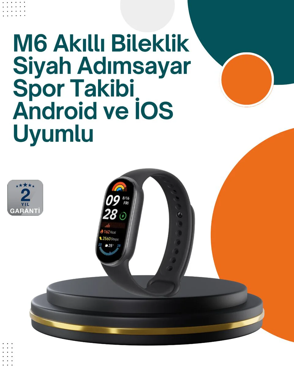 Akıllı Bileklik - iOS & Android Uyumlu Spor Takip Cihazı
