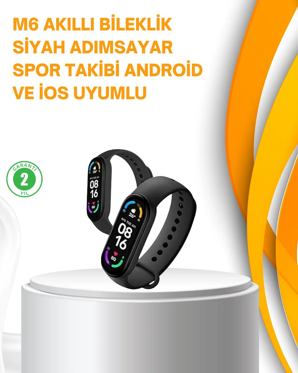 Akıllı Bileklik - Kalp Atışı, Uyku, Adım Sayacı ve Bildirim Takibi