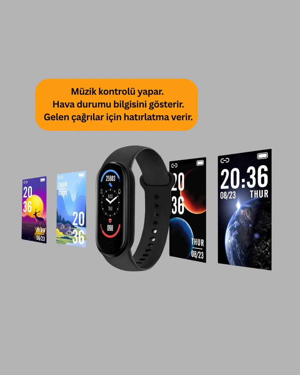 Akıllı Bileklik – Kalp Atışı Uyku Adımsayar ve Bildirim Takibi