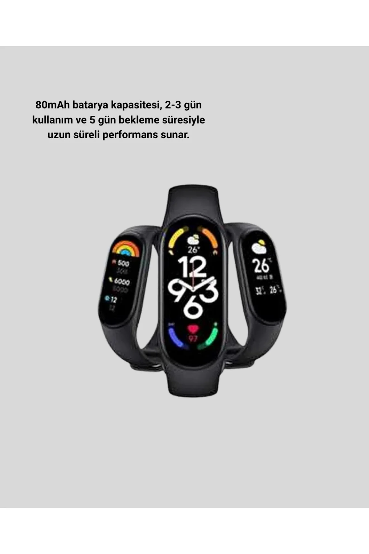 Akıllı Bileklik – Kalp Atış, Uyku ve Adım Takibi, IP67 Su Geçirmez