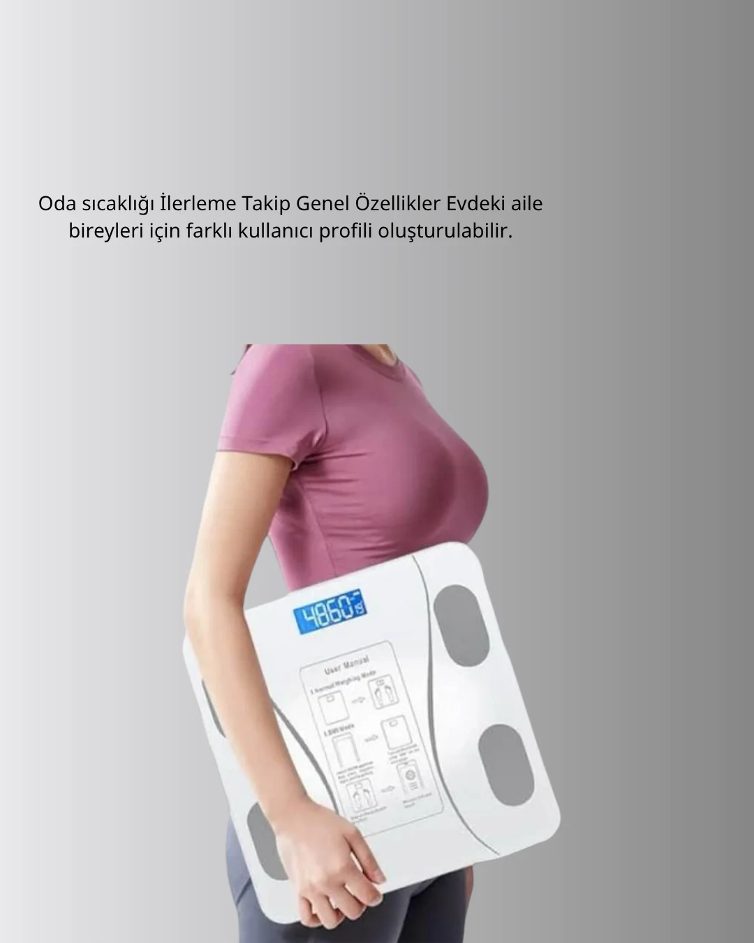 Akıllı Bluetooth Tartı – 8 Farklı Ölçüm Verisi, Otomatik Kişi Tanıma Akıllı Bluetooth Tartı – 8 Farklı Ölçüm Verisi, Otomatik Kişi Tanıma