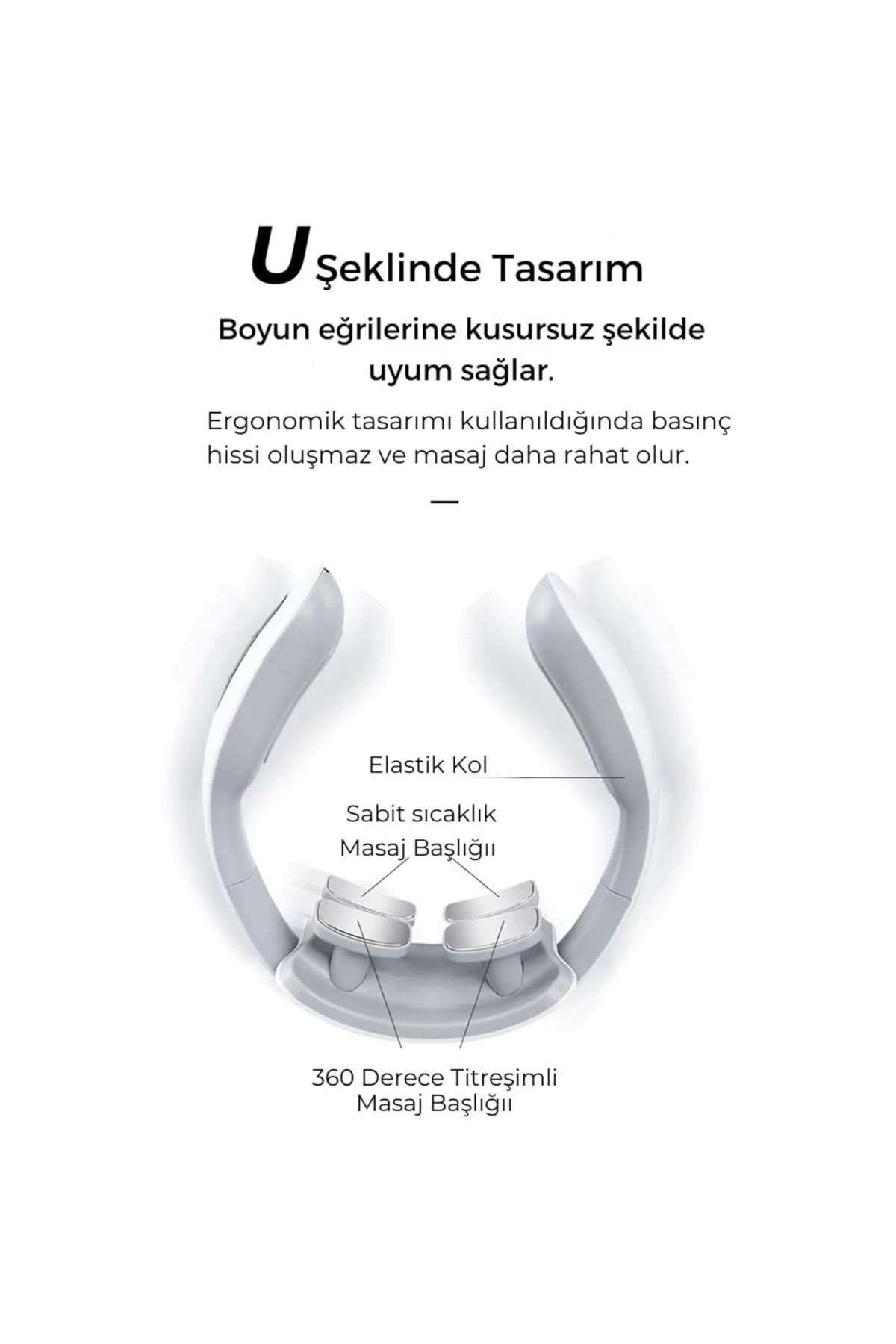 Akıllı Boyun Masaj Aleti Sıcak Kompres ve Titreşimli Masaj Cihazı TP-1010