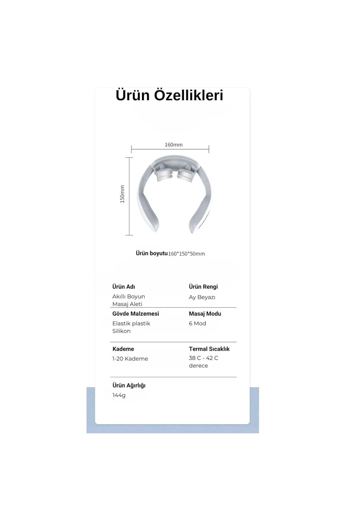 Akıllı Boyun Masaj Aleti Sıcak Kompres ve Titreşimli Masaj Cihazı TP-1010