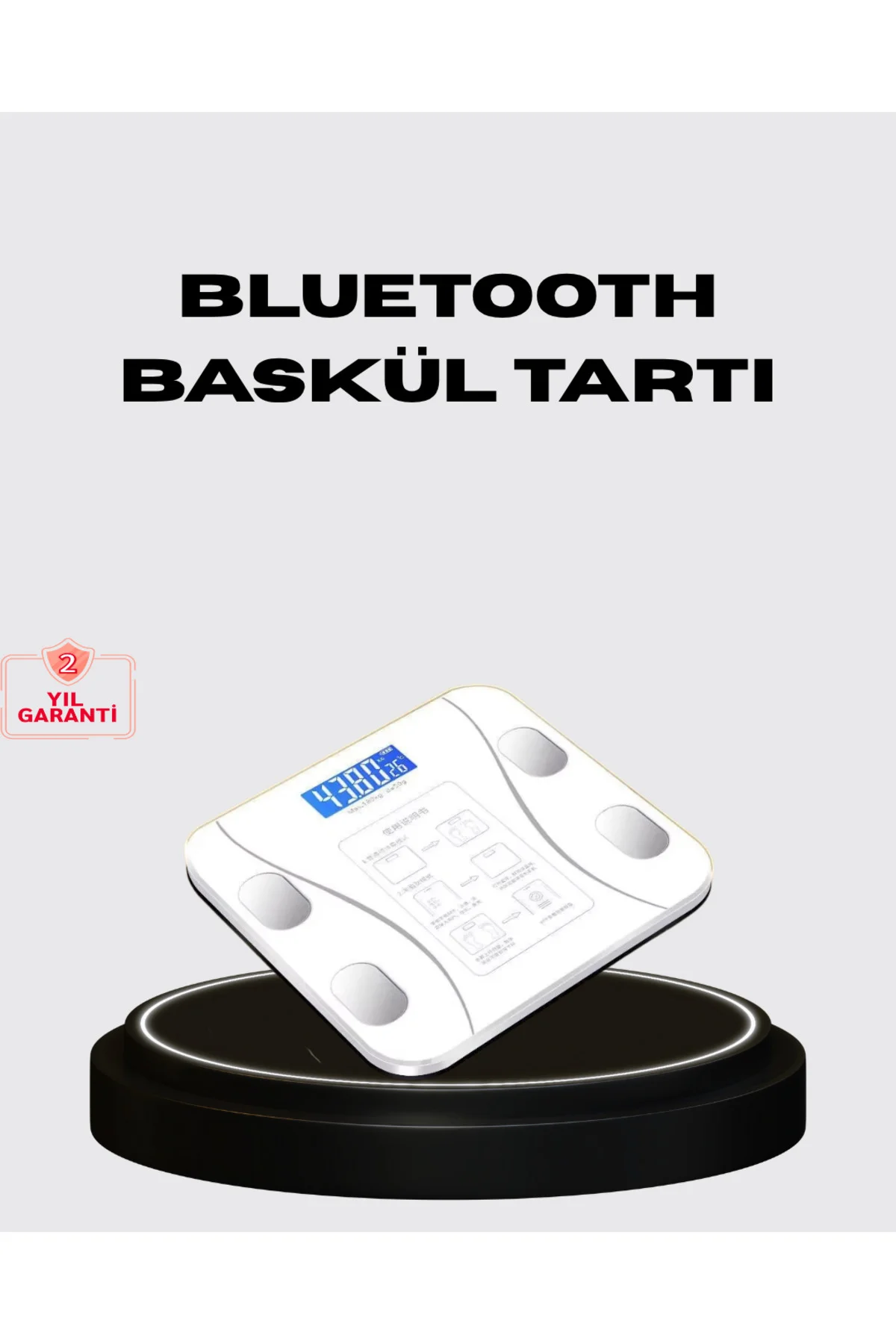 Akıllı Dijital Baskül – Bluetooth Bağlantılı 8 Ölçüm Verili Akıll