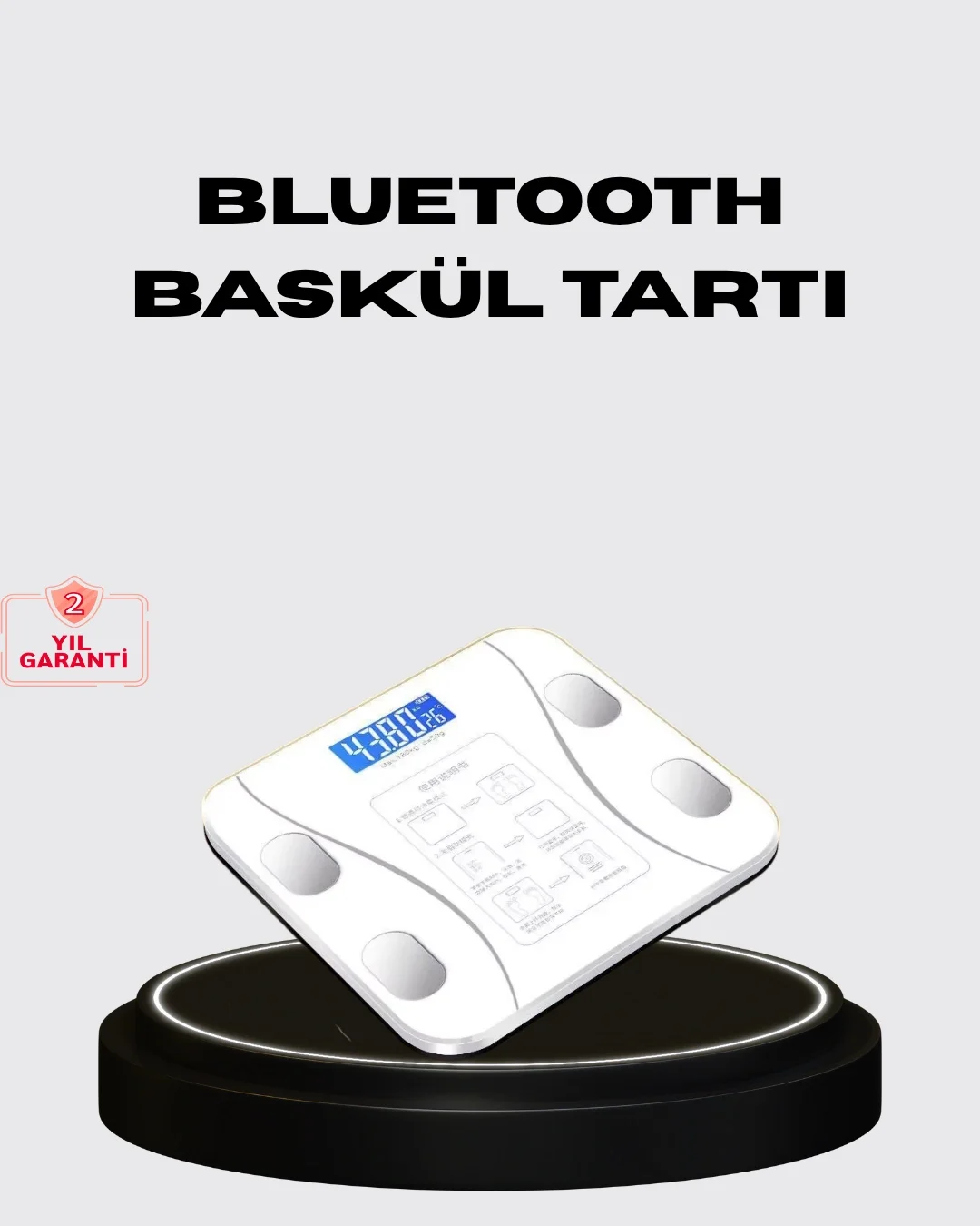 Akıllı Dijital Baskül – Bluetooth Bağlantılı, 8 Ölçüm Verili, Akıllı Vücut Analiz Tartısı Fiyatı, Yorumları ve Özellikleri