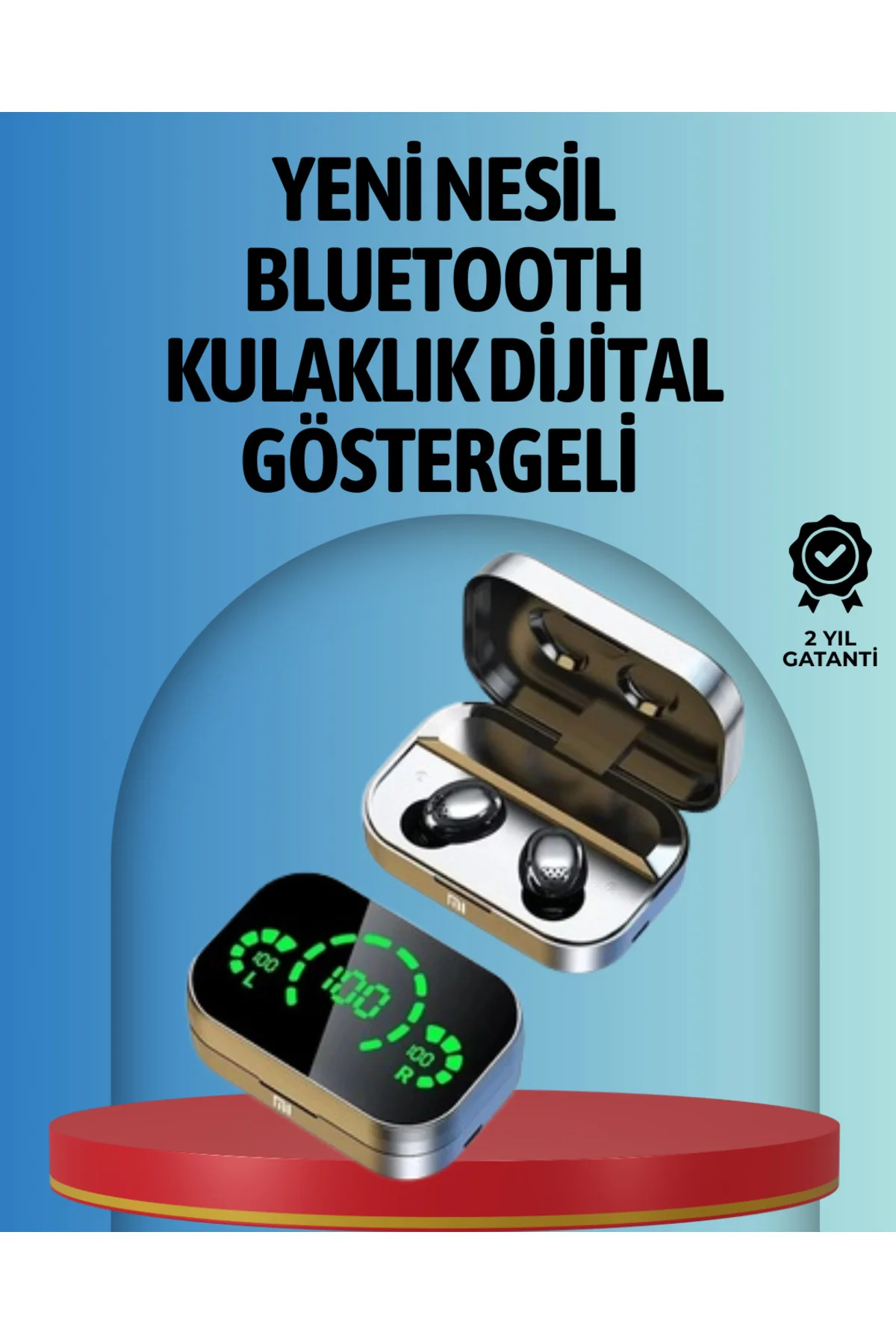 Akıllı Dijital Ekranlı Tws Kulaklık – Uzun Pil Ömrü Stabil Bağlantı