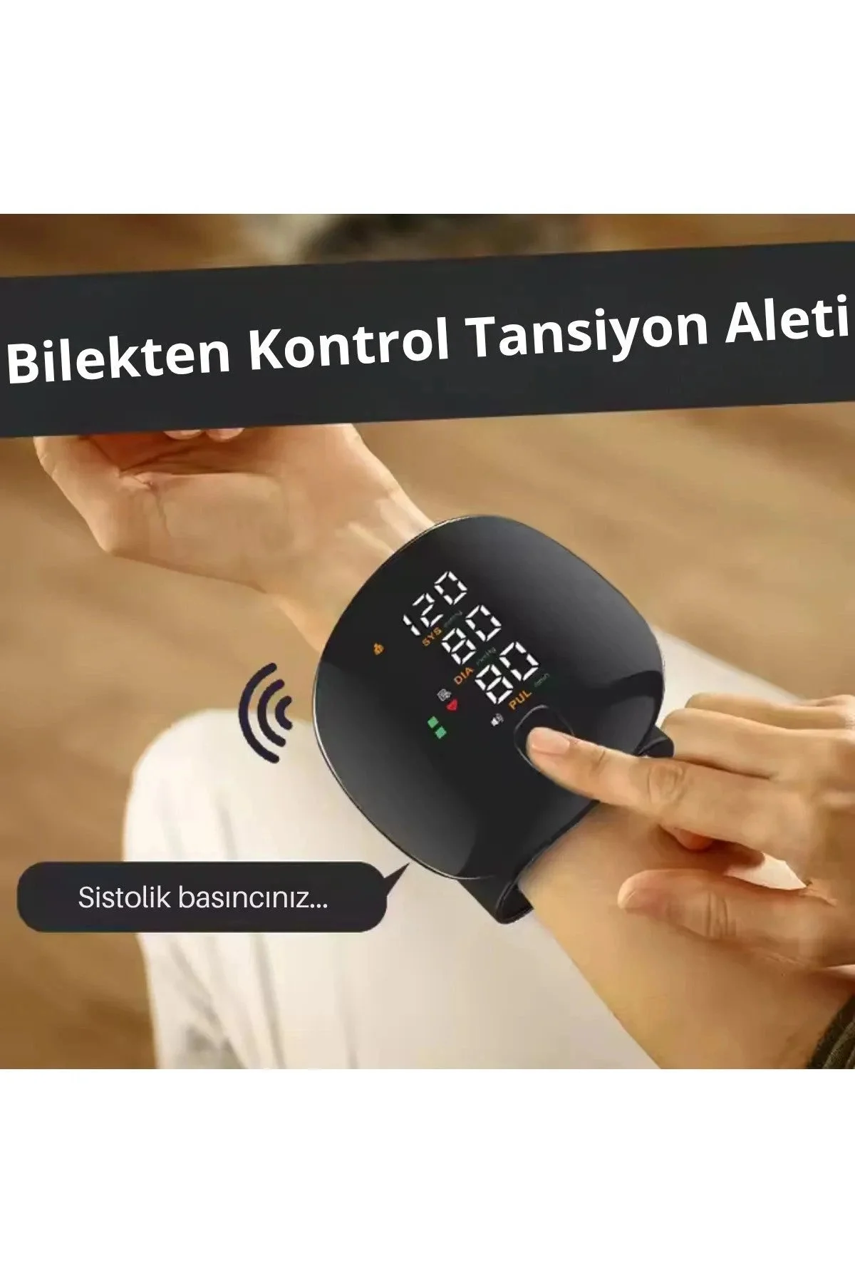 Akıllı Dijital Sesli Türkçe Konuşan Koldan Tam Otomatik Hassas Tansiyon Nabız Ölçme Aleti LCD Ekran