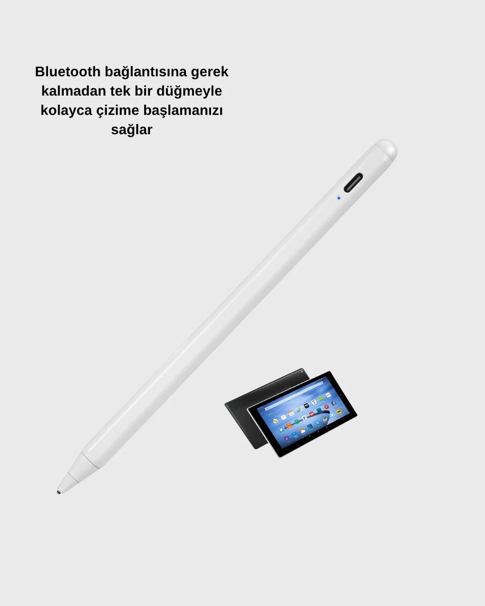 Akıllı Dokunmatik Kalem - Type-C Şarjlı Manyetik Apple Pencil Alternatifi