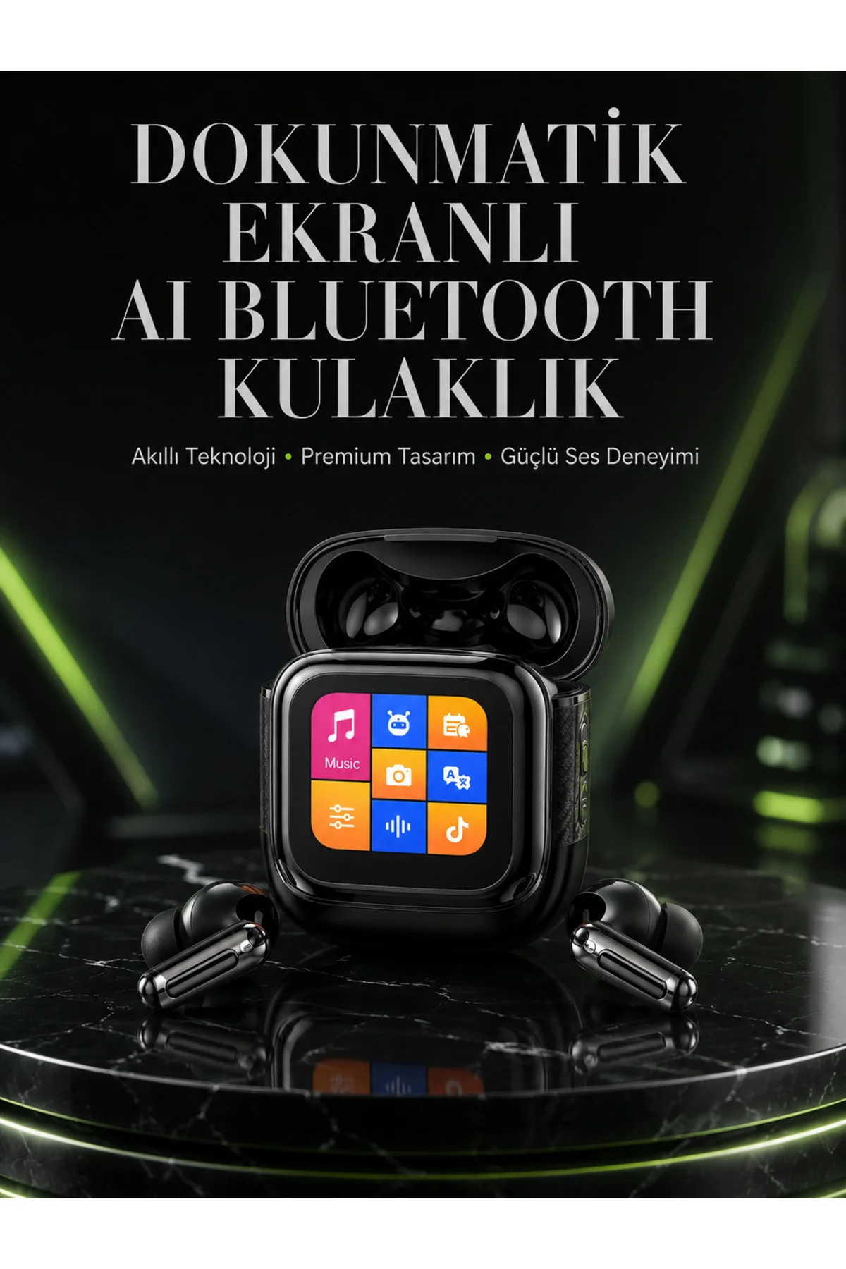 Akıllı Dokunmatik Kontrol AI Özellikli Bluetooth Kulaklık