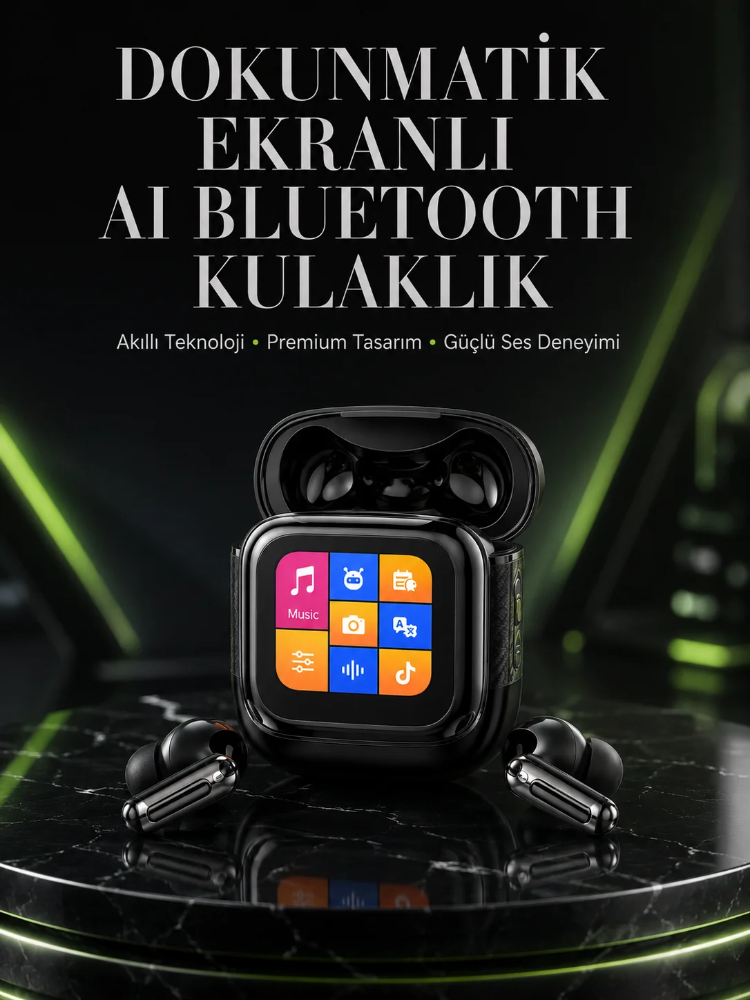 Akıllı Dokunmatik Kontrol AI Özellikli Bluetooth Kulaklık