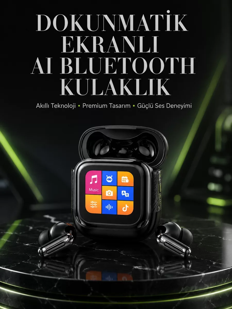Akıllı Dokunmatik Kontrol AI Özellikli Bluetooth Kulaklık
