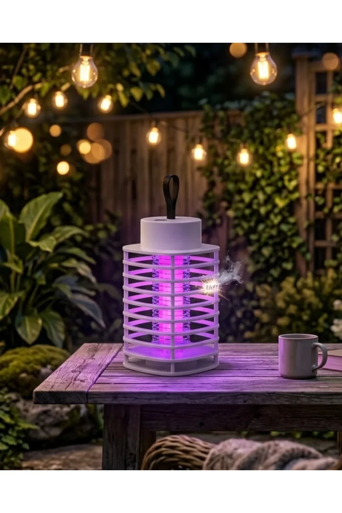 Akıllı Elektrikli Böcek Öldürücü Lamba UV Mor Işık Sessiz Gece Kullanımı Duvara Asılabilir