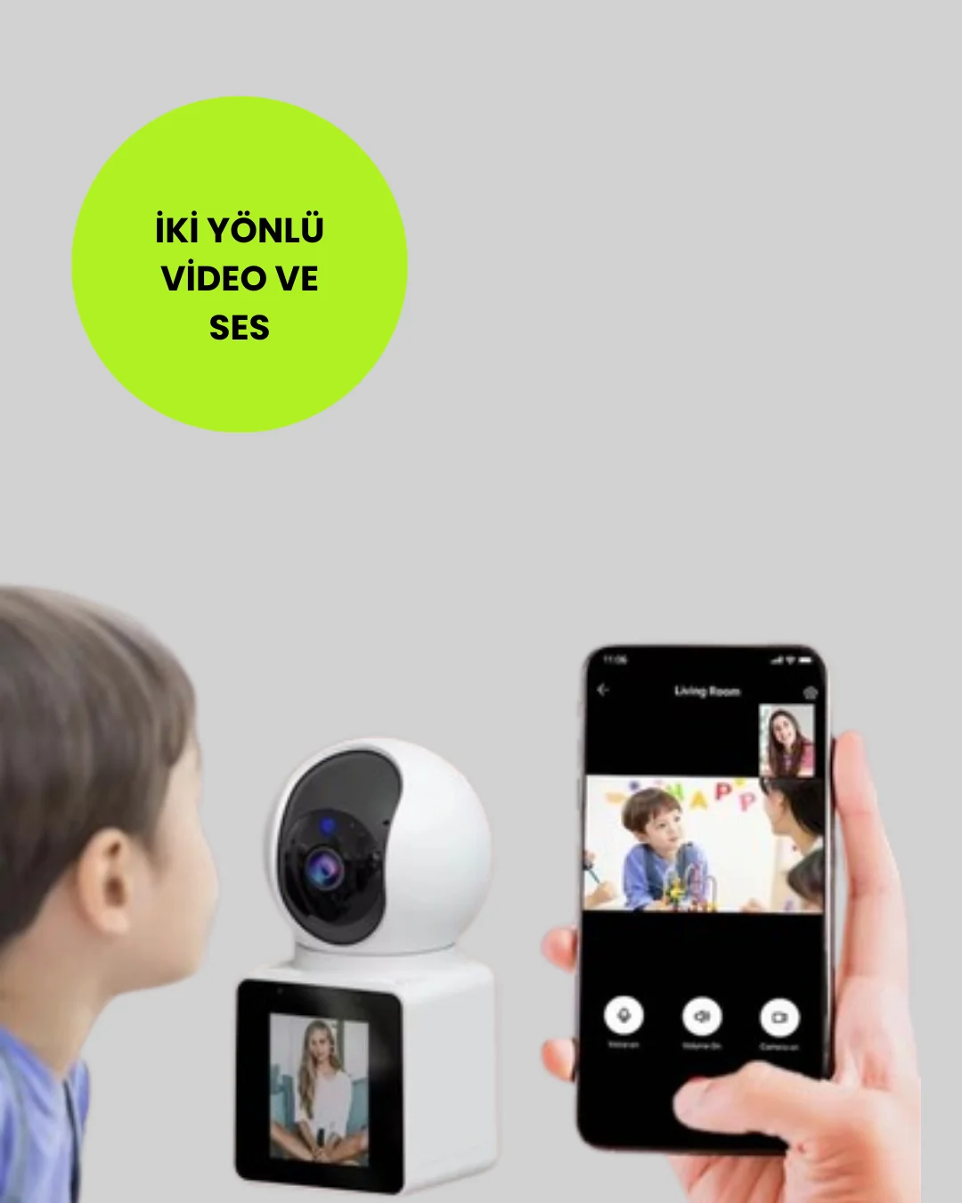 Akıllı Ev Güvenlik Kamerası 2K Ultra HD Hareket Algılama ve Çağrı