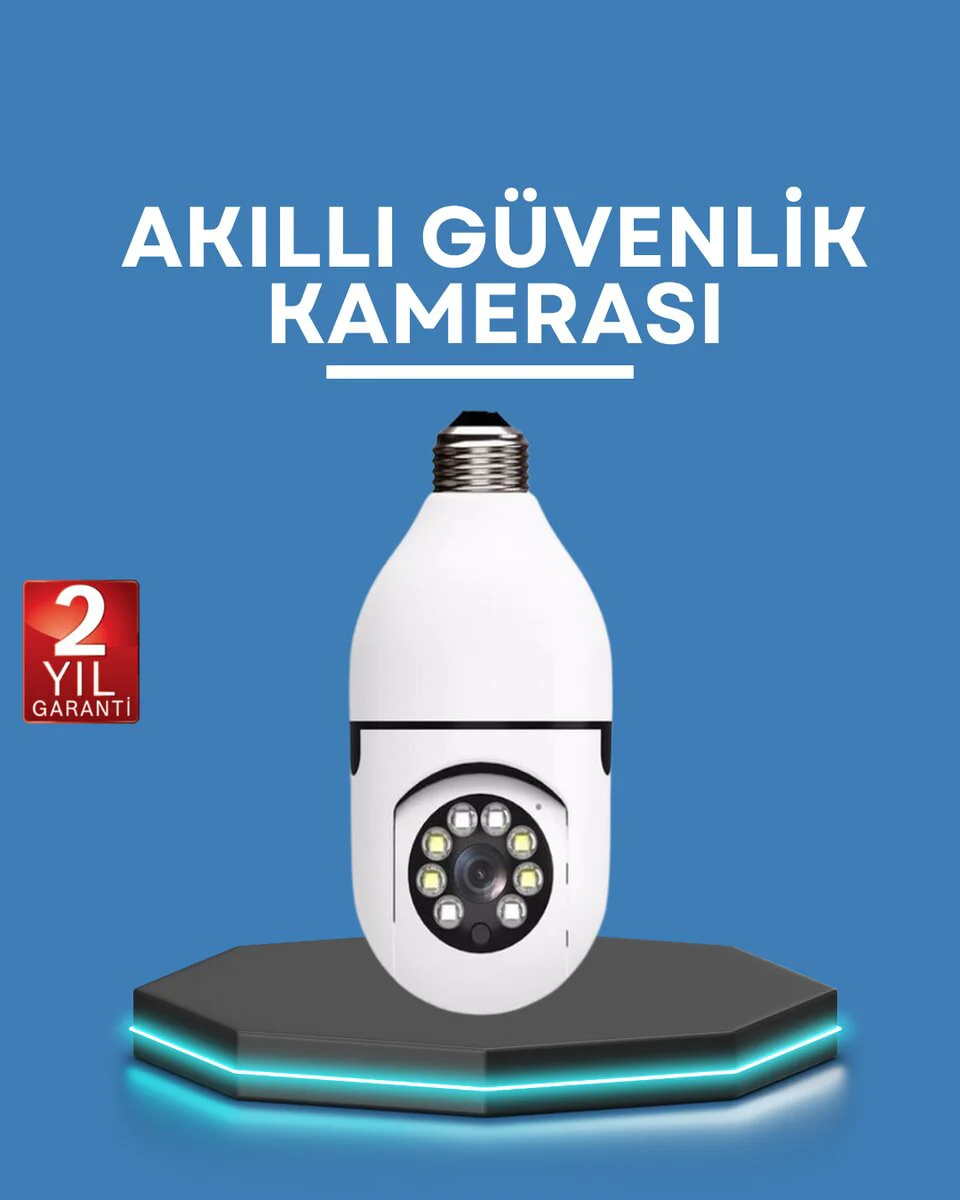 Akıllı Güvenlik Kamerası Full HD Gece Görüşlü İç Mekan İzleme Cihazı