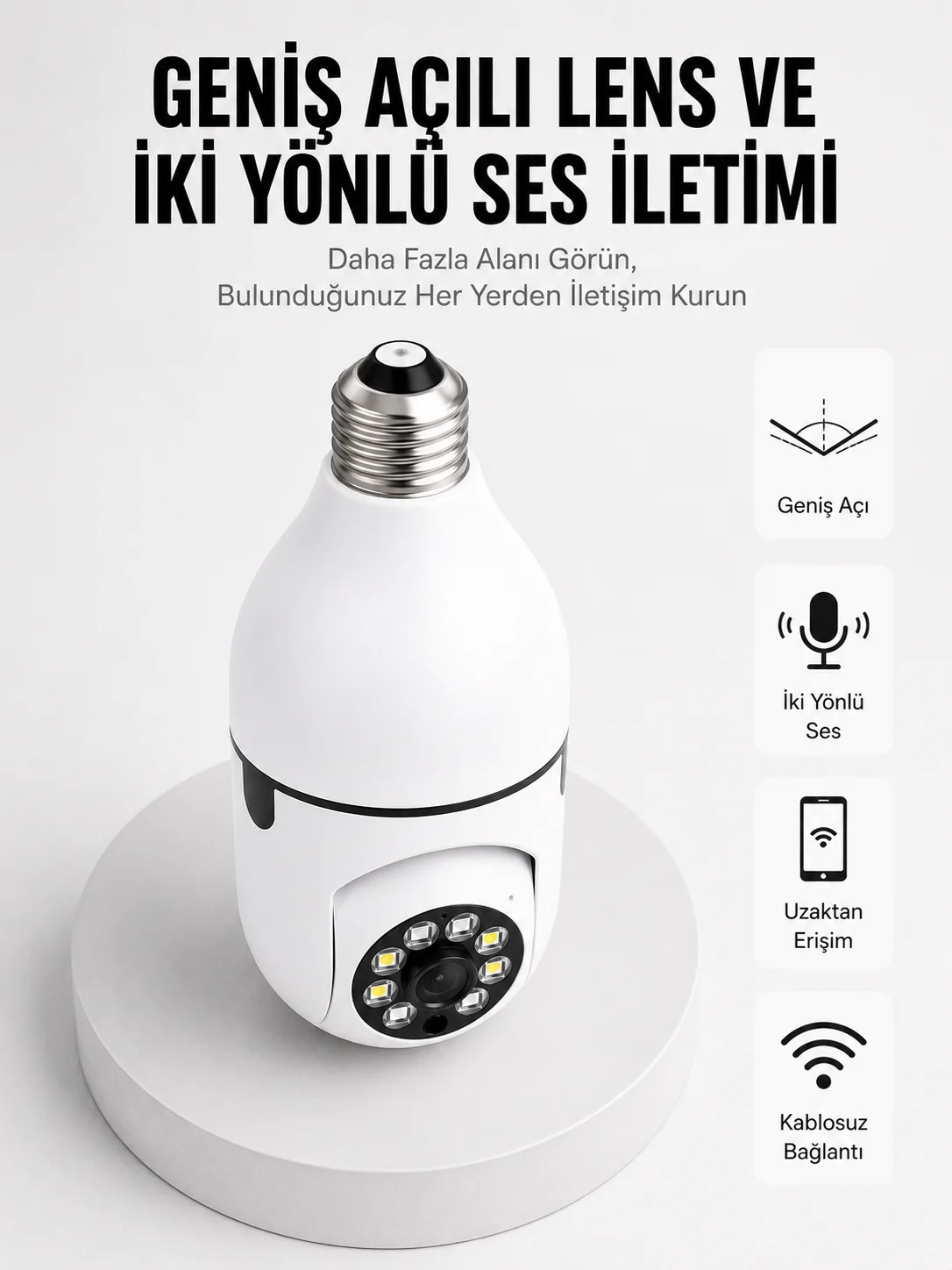 Akıllı Güvenlik Kamerası Full HD Görüntü ve Gece Görüş Özellikli Yeni Nesil