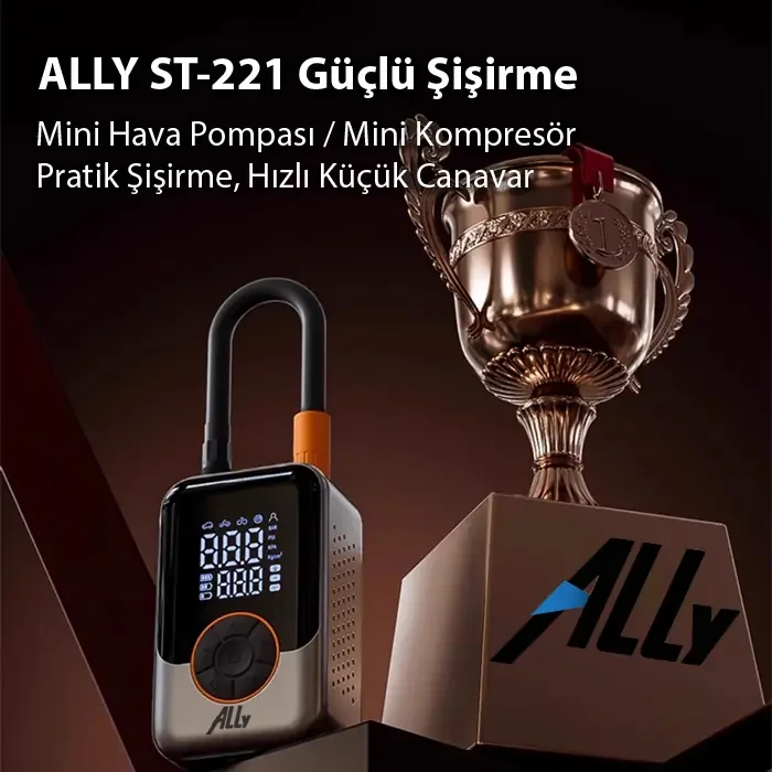 Akıllı Hava Kompresörü - Kablosuz Lastik Şişirici Mini Kompresör ve Araç Yedek Parçası
