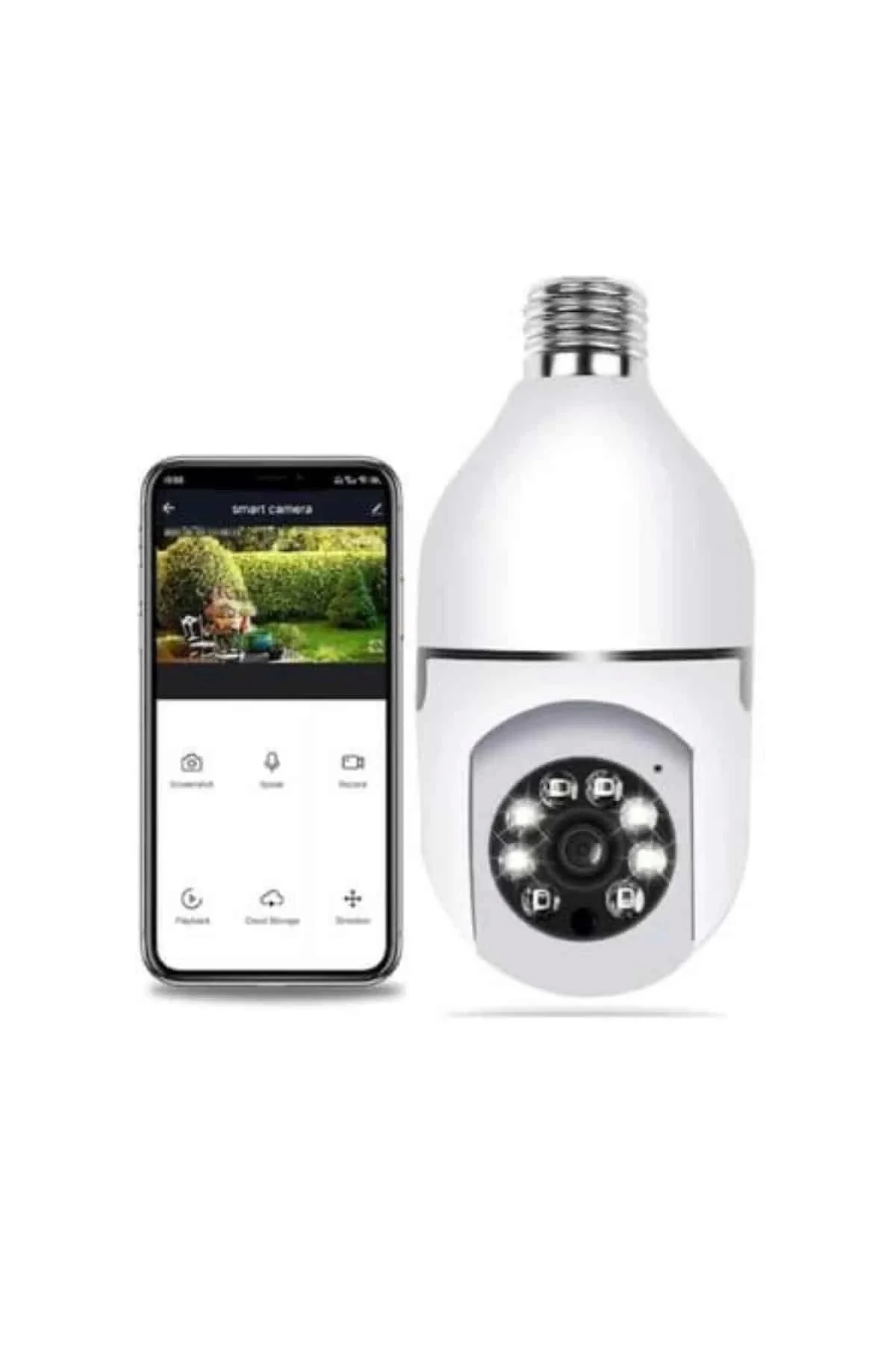 Akıllı Kamera Wifi Kamera Duylu Ampul Görünümlü 360 Derece Dönebi Akıllı Kamera Wifi Kamera Duylu Ampul Görünümlü 360 Derece Dönebi