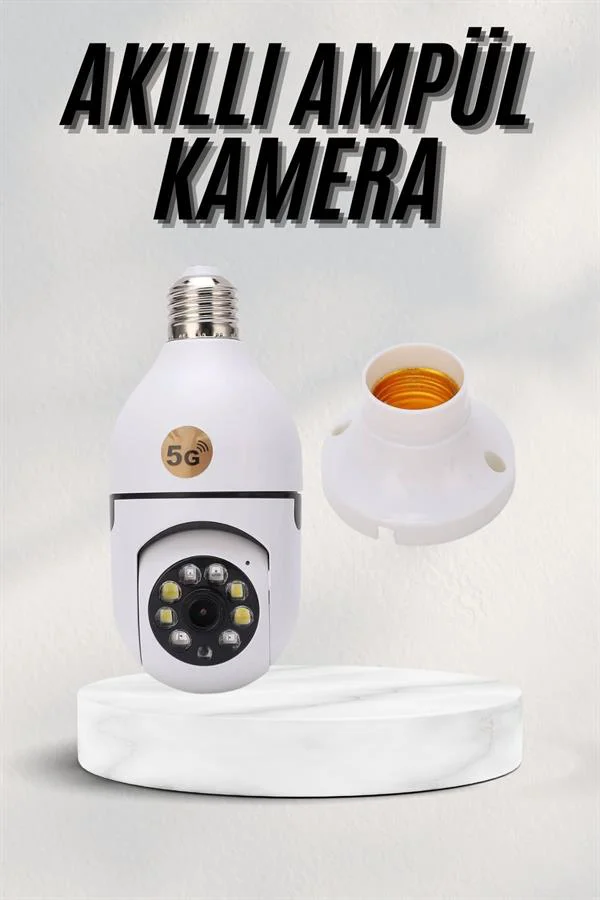 Akıllı Kamera Wifi Kamera Duylu Ampul Görünümlü 360 Derece Dönebilen Ev Kamerası Akıllı Kamera Wifi Kamera Duylu Ampul Görünümlü 360 Derece Dönebilen Ev Kamerası