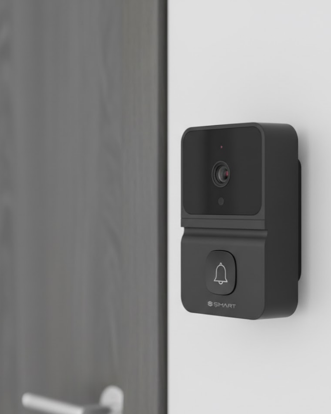 Akıllı Kapı Zili Kamera Gece Görüşlü Çift Yönlü Sesli WiFi